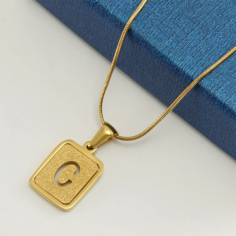 Hollow Letter Necklace