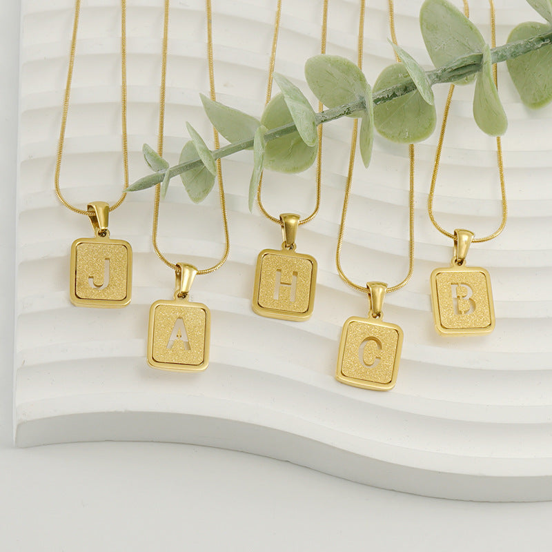Hollow Letter Necklace
