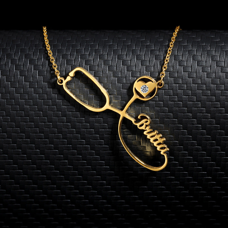 Personalized "Stethoscope" Necklace