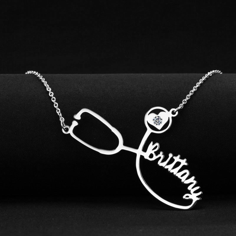 Personalized "Stethoscope" Necklace