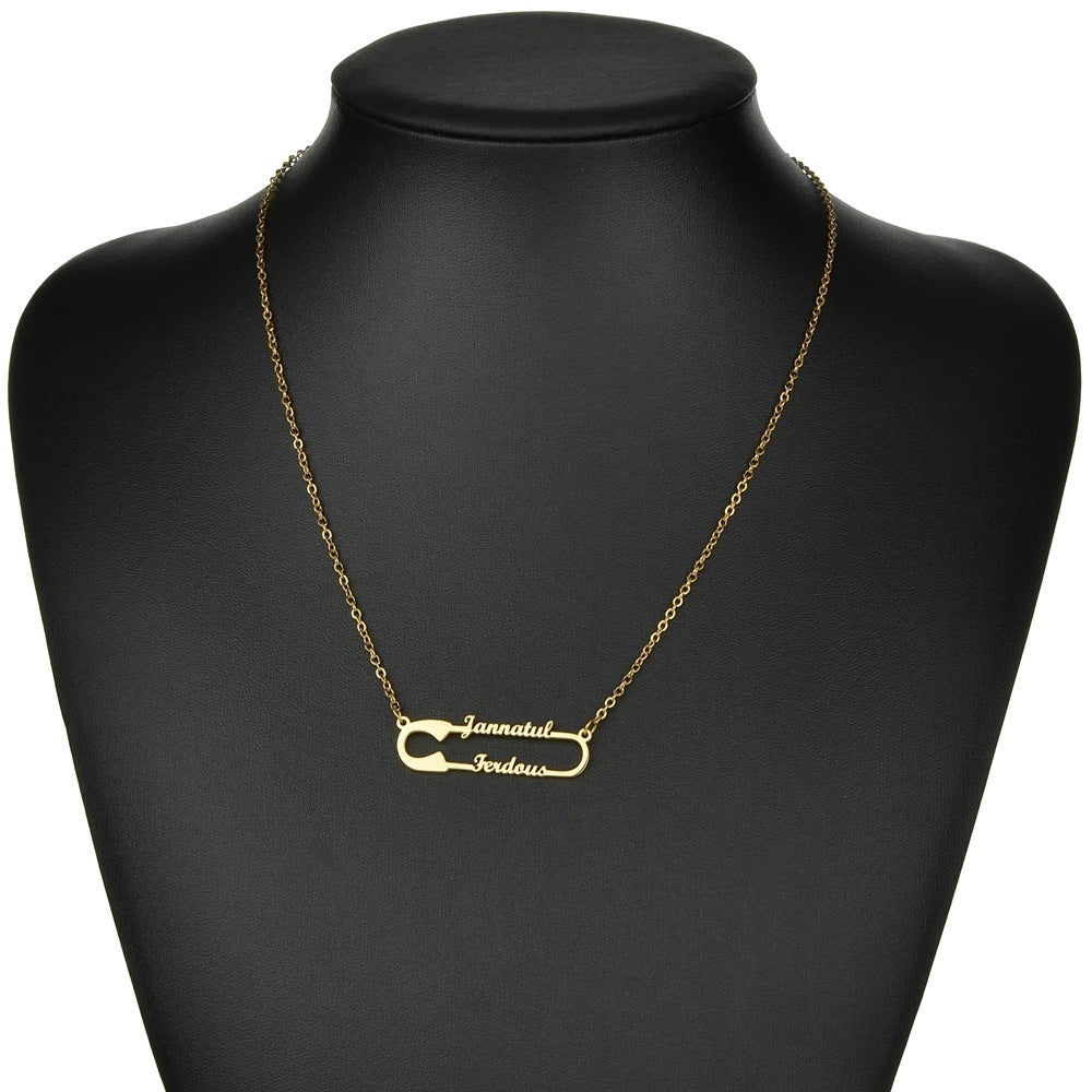 Personalized "Pin" Necklace