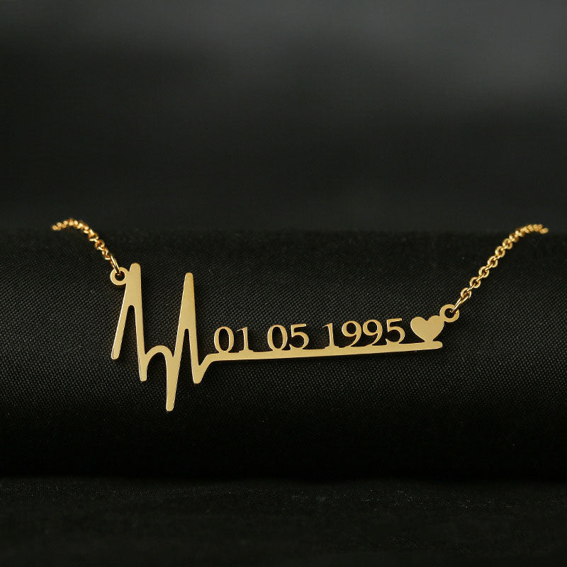 Personalized "heartbeat" Necklace