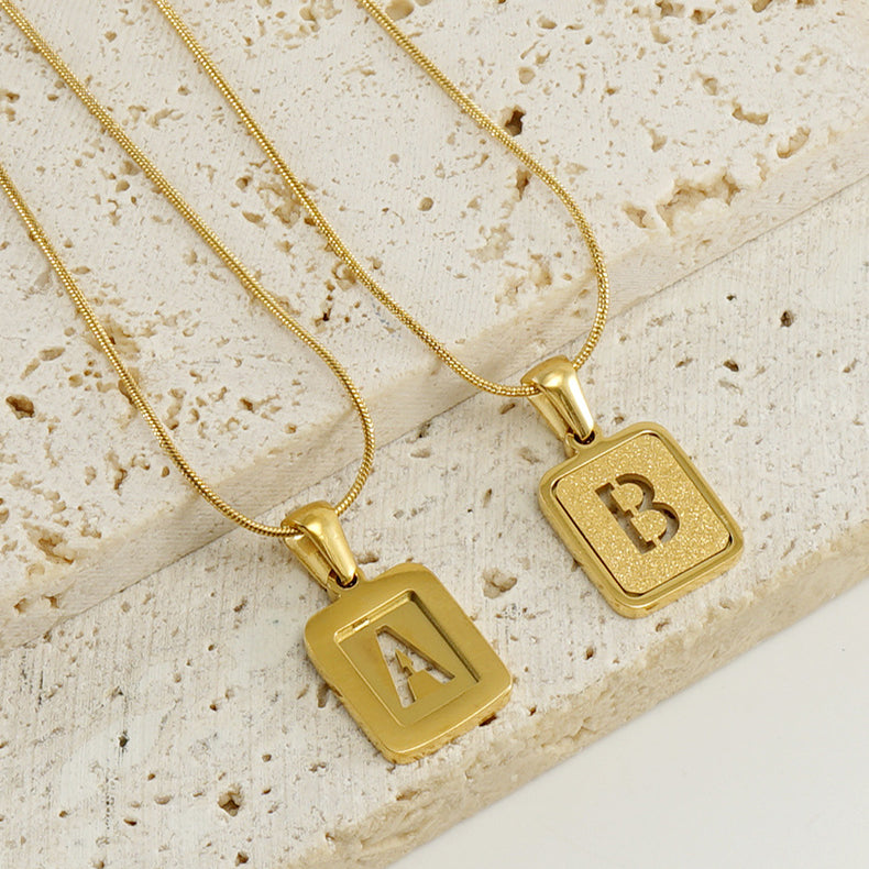 Personalized "letter hollow" Necklace