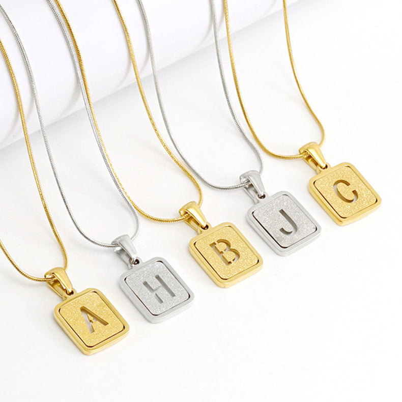 Personalized "letter hollow" Necklace